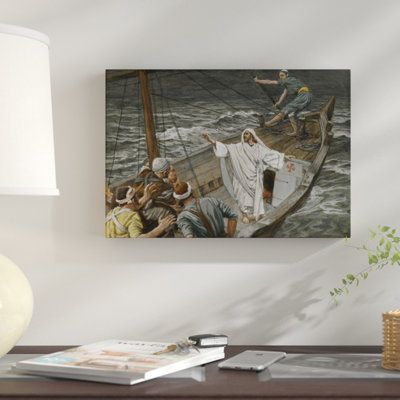 'Jesus Stilling the Tempest, The Life of Our Lord Jesus Christ, 1886-1894' Graphic Art Print on Wrapped Canvas