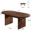 63-Inch Oval Solid Wood Dining Table