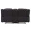 Canapé double inclinable noir avec console