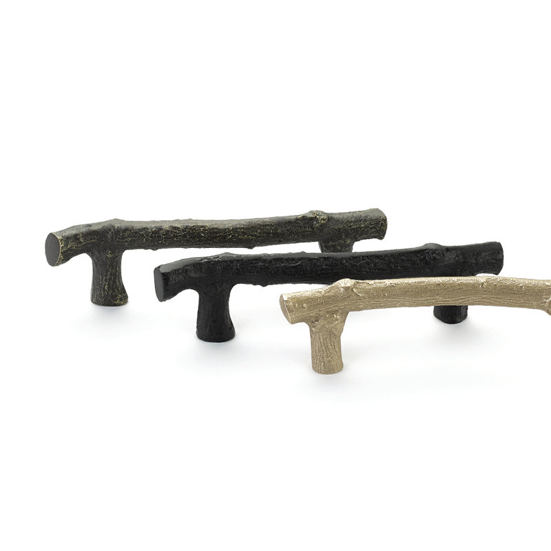 Twig 4" Center to Center Novelty Pull, Medium Bronze, 4"