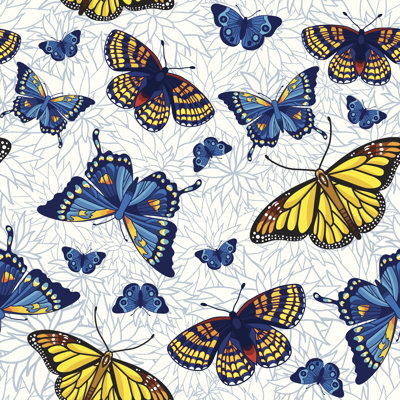 Butterfly Illustration - Wrapped Canvas Print