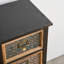 Armoire Retro Storage Cabinet 35" x 33" with Multicolour Drawers Metal Mesh Aged Pine
