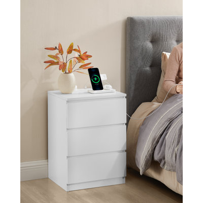 Rumena 40cm W Manufactured Wood Bedside Table