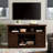 Traditional TV Media Stand Farmhouse Rustic Entertainment Console For TV Up To 65" With Open And Closed Storage Space 60"W*15.75"D*34.25"H-1567299652