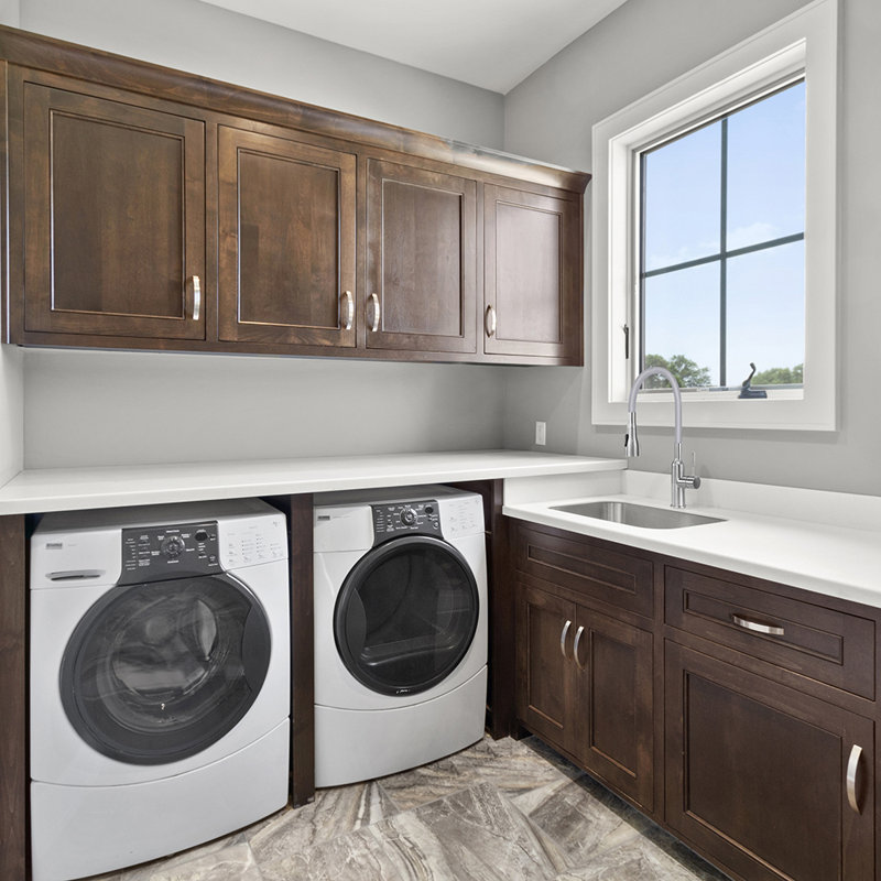 Brushed Nickel and Grey Pull-Out Spray Kitchen Faucet