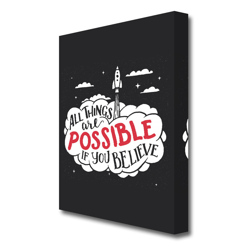 All Things Are Possible - Wrapped Canvas Print, 50.8 cm H x 35.6 cm W