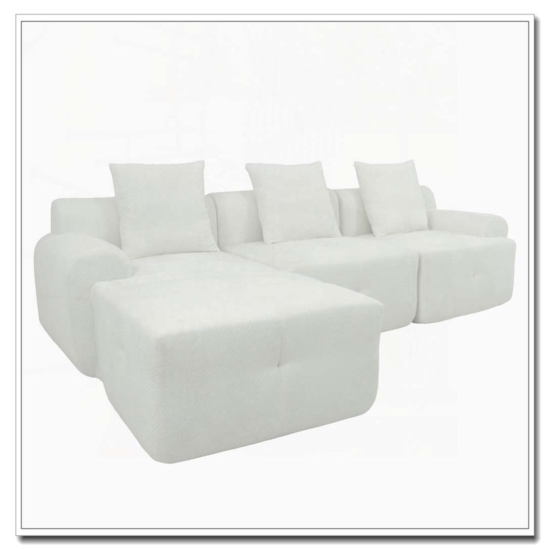 Canapé moderne rembourré, Beige