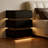 3-Drawer LED Smart Nightstand with Light-1557774914