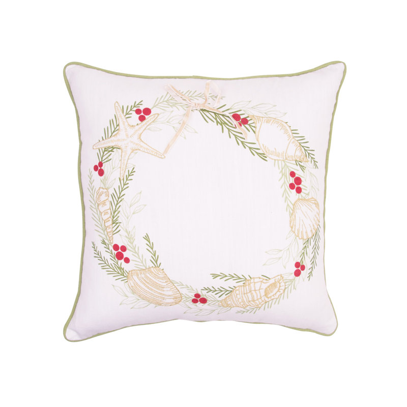 Coussin 16 pi x 16 po Coastal Tidings