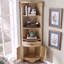 Armoire de coin en bois manufacturé beige