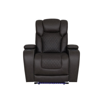 Wendell Microfiber Power Motion Recliner With Storage, USB Ports, And LED Lighting For Ultimate Comfort And Convenience