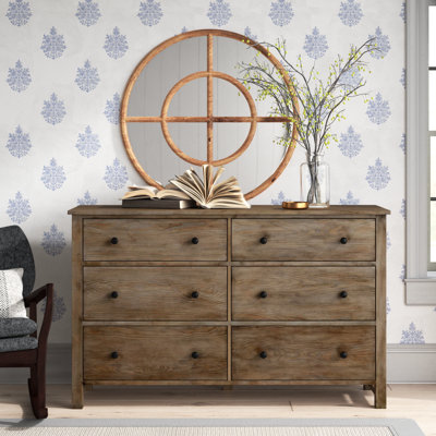 Crawley Solid Wood 60'' W 6 - Drawer Dresser