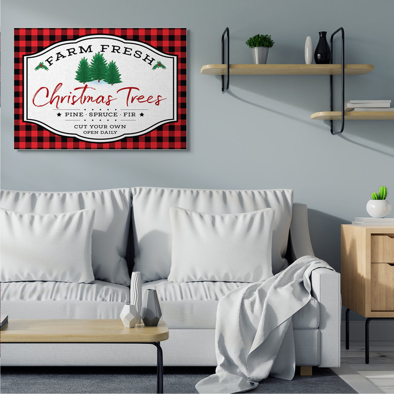 Plaque d'arbre de Noël Farm Fresh, Toile tendue, H 36 po x l 48 po