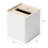 Yamazaki Home Square Reusable Tissue Box Cover Metal Container Case With Natural Wooden Lid,, Steel-69631474