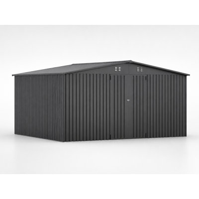14 ft. x 12 ft. Metal Storage Shed with Lockable Doors