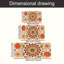 Tapis de cuisine 3 pièces Boho Mandala-127325739