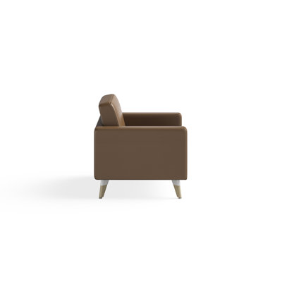 Resi 33'' W Vinyl Lounge Chair with Solid Wood Frame
