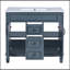 Meuble-lavabo 36 po avec lavabo supérieur, armoire à miroir bleu royal, armoire de rangement moderne avec 2 portes à fermeture douce et 2 tiroirs, meuble-lavabo simple