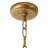 Gold Metal Geometric Caged 4 Light Room Chandelier with Link Style Chain