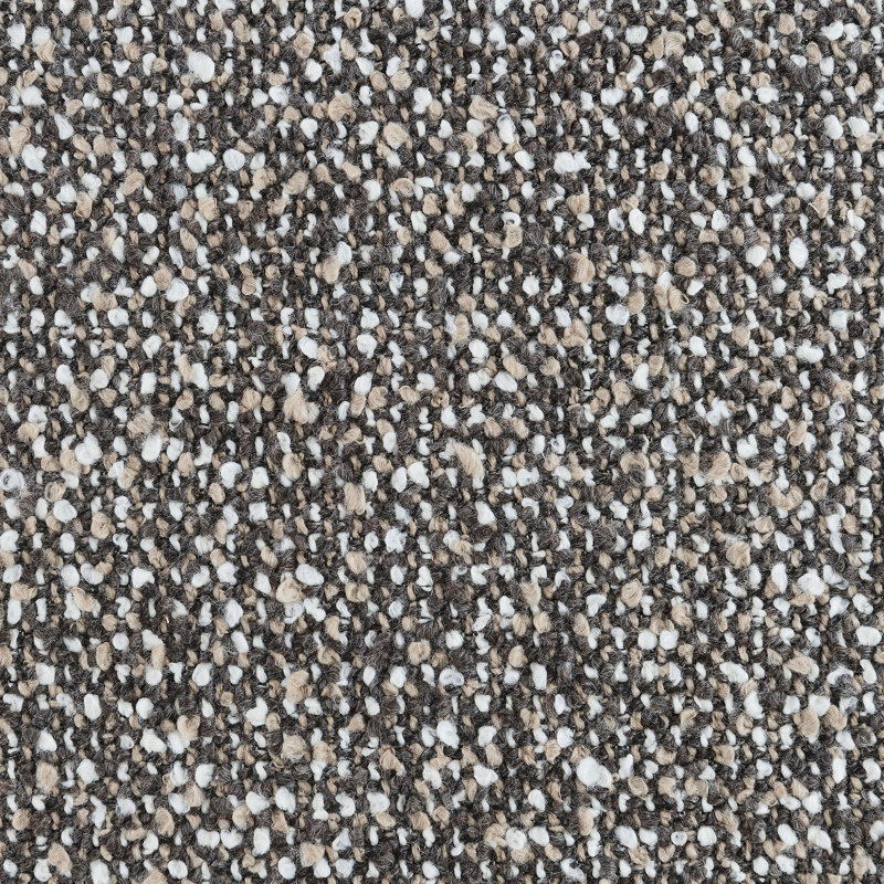 Fauteuil d'appoint en tweed brun et gris Livia