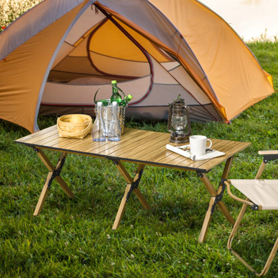 Jynessa Rectangular Metal Outdoor Folding Bistro Table