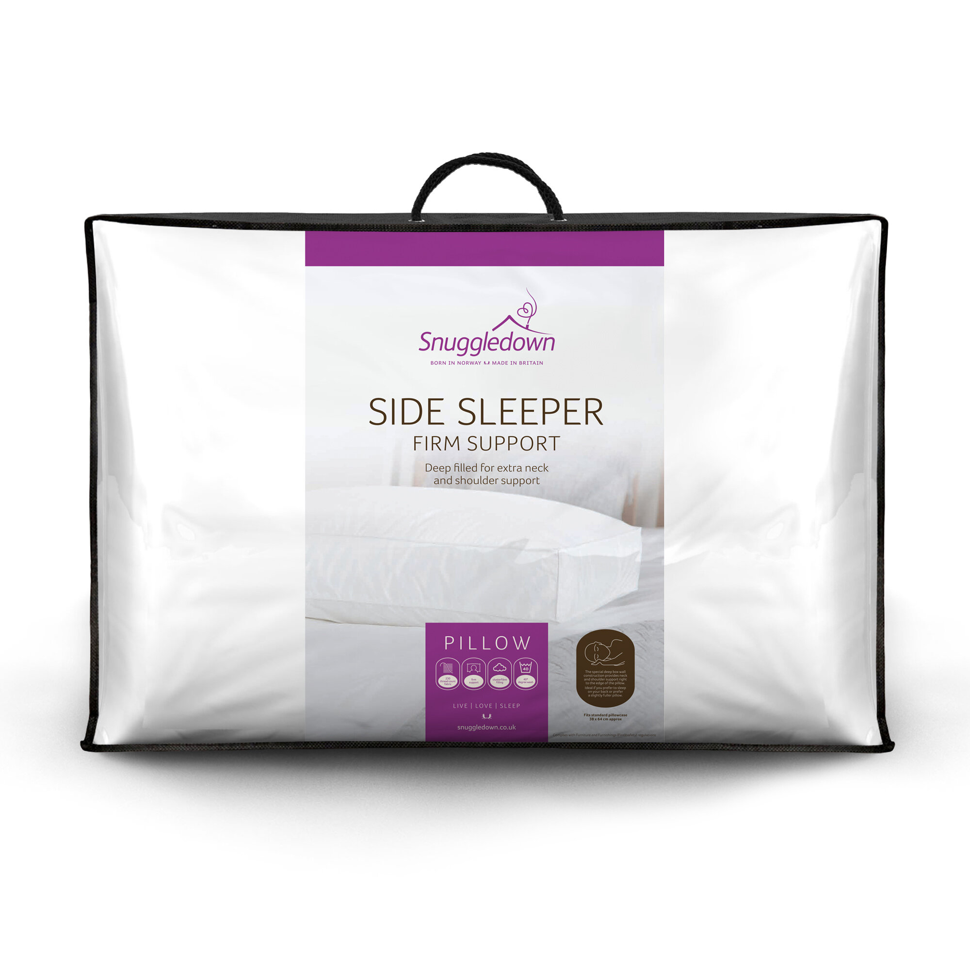 Snuggledown Bliss Cotton Touch Memory Foam Deep Filled Firm Support Pillow