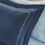 Édredon de style double avec draps - Imprimé à chevrons doux bleu marine