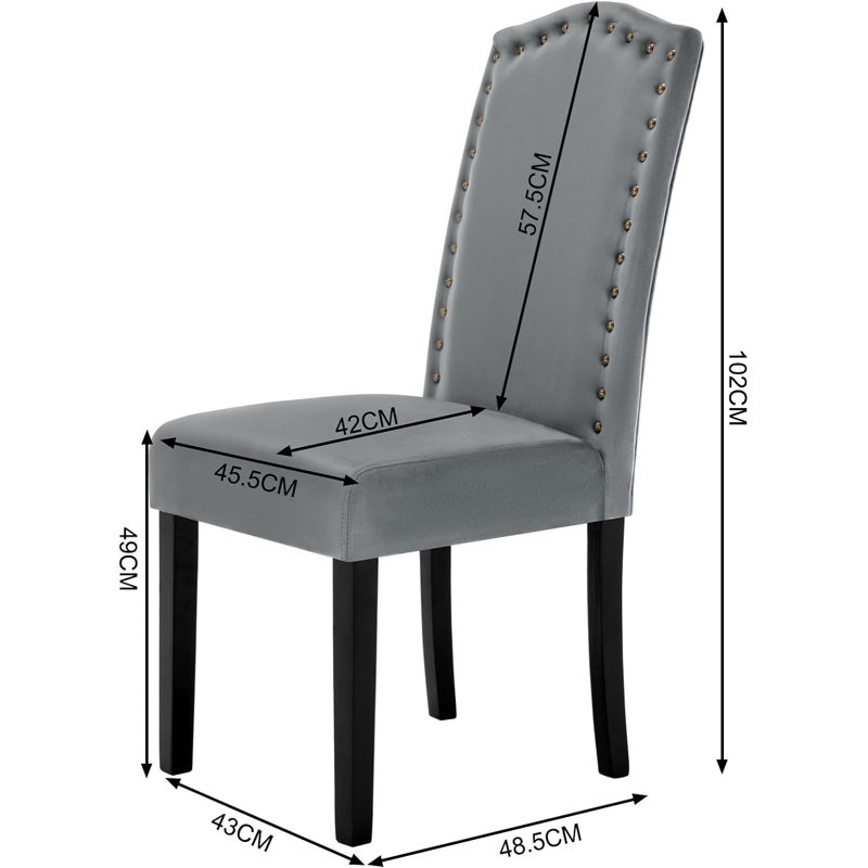 Morgandale 49cm H Upholstered Parsons Chair, Grey PU