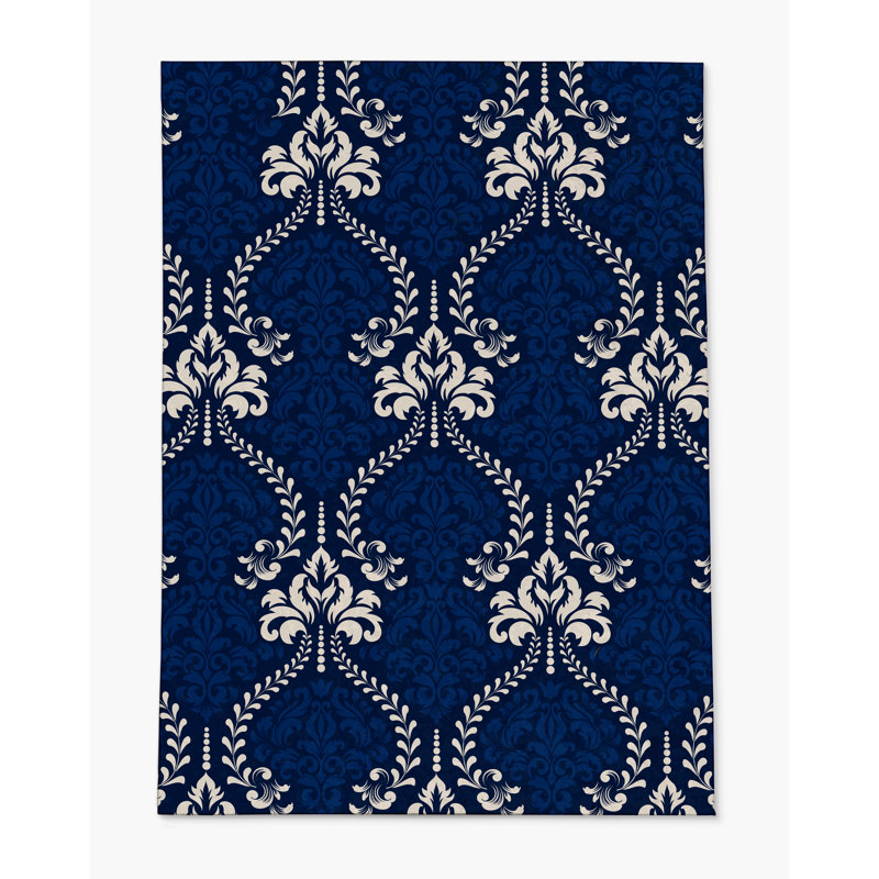 Tapis de chaise rectangulaire Novelle, L 48 po x L 72 po, Bleu marine