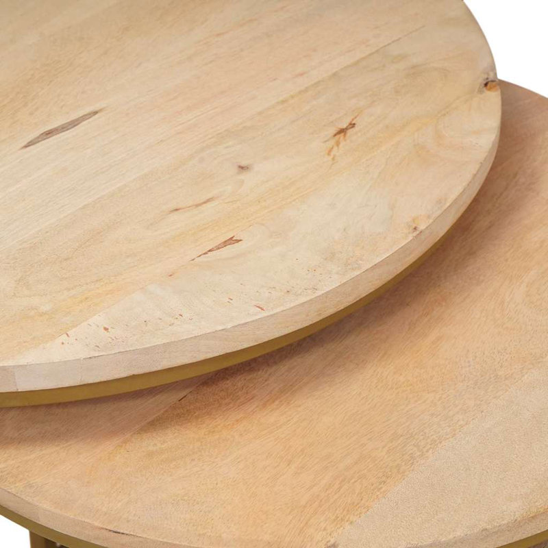 Coffee Table, 45cm. H x 60cm. L x 60cm. W, Brown, Gold