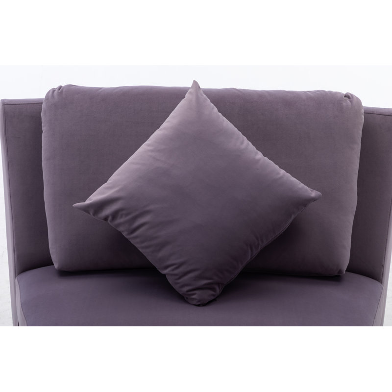 136" Wide Thistle Velvet Curved Sectional Sofa