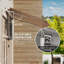 Patio Awning, Canopy Retractable Sun Shade Shelter W/ Manual Crank Handle For Deck, Yard-125181335-125181356