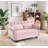52" Modern Velvet Sofa Bed - 3-In-1 Convertible with Pillows & Side Pockets-1961656626