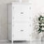 Armoire de rangement pour salle de bain élégante, armoire autoportante avec 4 portes-303867767