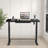 Keyshauna Adjustable Glass Top Metal Base Standing Desk with Power Outlet-497212700