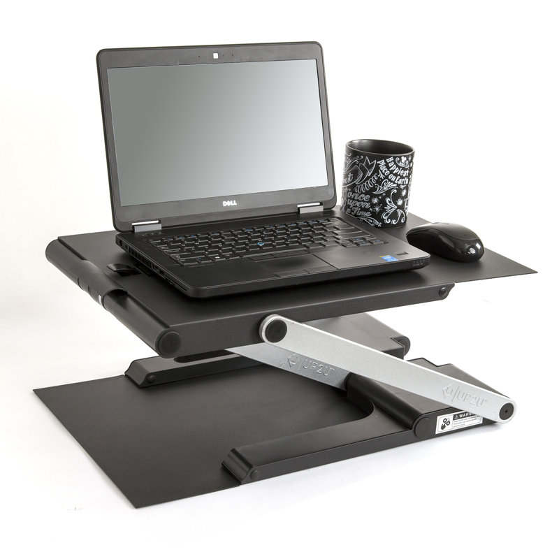 Bureau pour travailler debout et assis réglable et portable Ruggeri, Noir