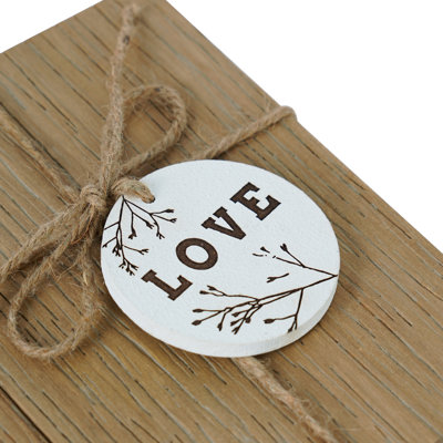 Decorative Rustic Love Quote Natural Textured Wood Hollow Book Safe Wood Secret Compartment Storage Book Hide Book Stash Box