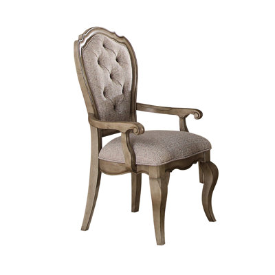 Arm Chair With Button Tufted (Set Of 2)