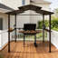 Auvent en métal pour toit-terrasse pour barbecue