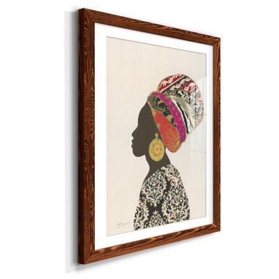 Silhouette de femme africaine II - reproduction encadrée sur papier