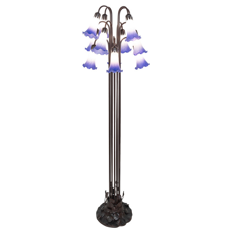 Floor Lamp, White/Blue