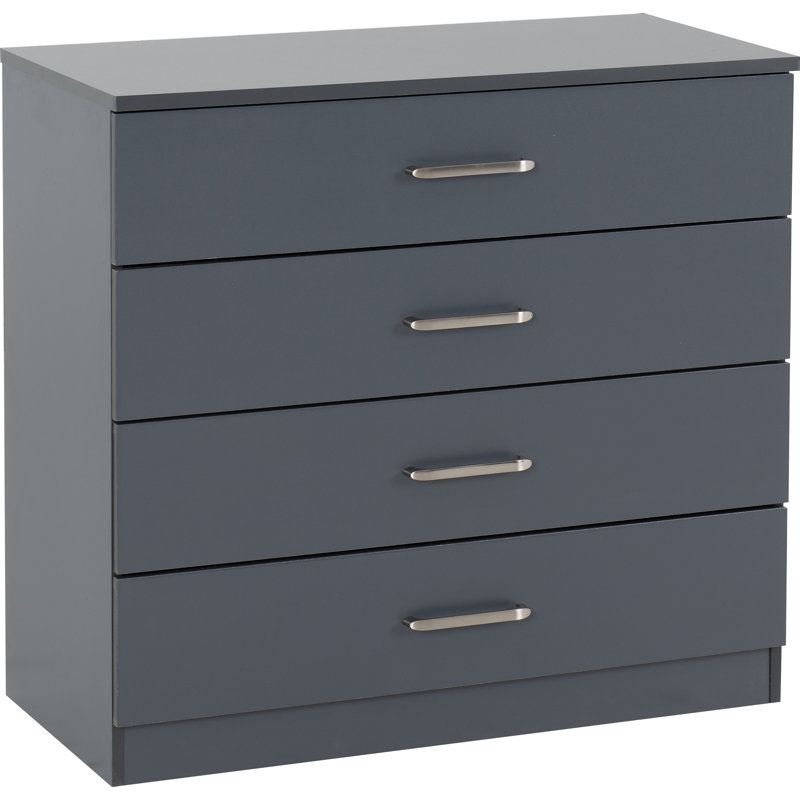 Sumrah 75cm W 4 - Drawer Chest of Drawers, Grey