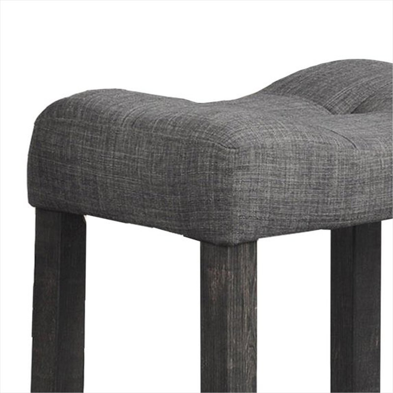 Ensemble de salle à manger carrée de 36 pouces avec tabourets rembourrés 36 pièces, style transitionnel, bois et tissu