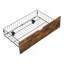 Base de lit plateforme grand en métal avec tête de lit en bois et pied de lit USB, station de charge, 2 tiroirs, rangement, lumières DEL, aucun sommier requis, assemblage facile-145145574