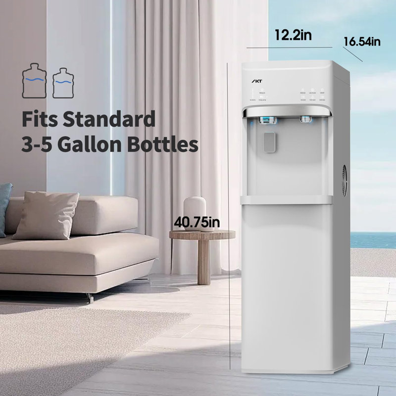 Distributeur d'eau autonettoyant à chargement par le bas IKT, Blanc