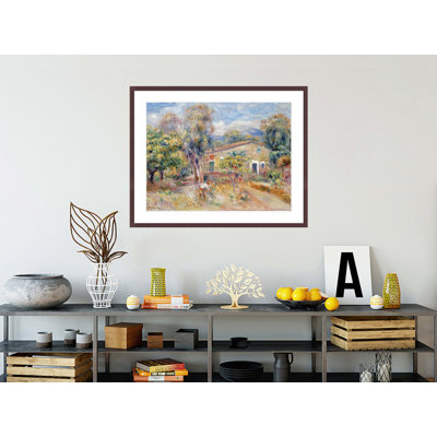 Collettes Farmhouse Cagnes par Pierre-Auguste Renoir, impression giclée sur cadre