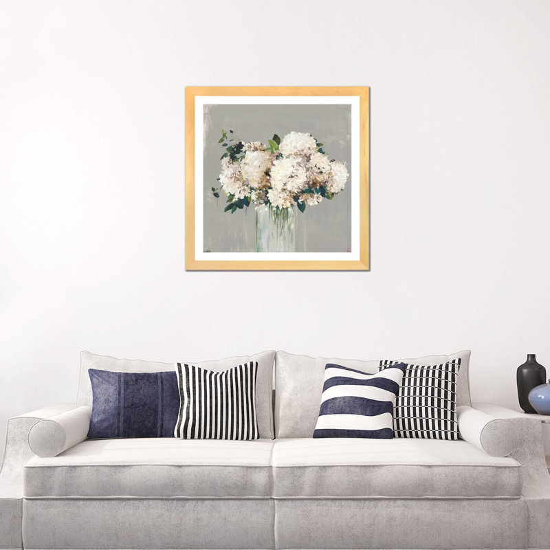 « Hortensia » par Allison Pearce, reproduction d’art, Toile tendue, Pas de tapis, H 12 po x l 12 po x P 0,75 po