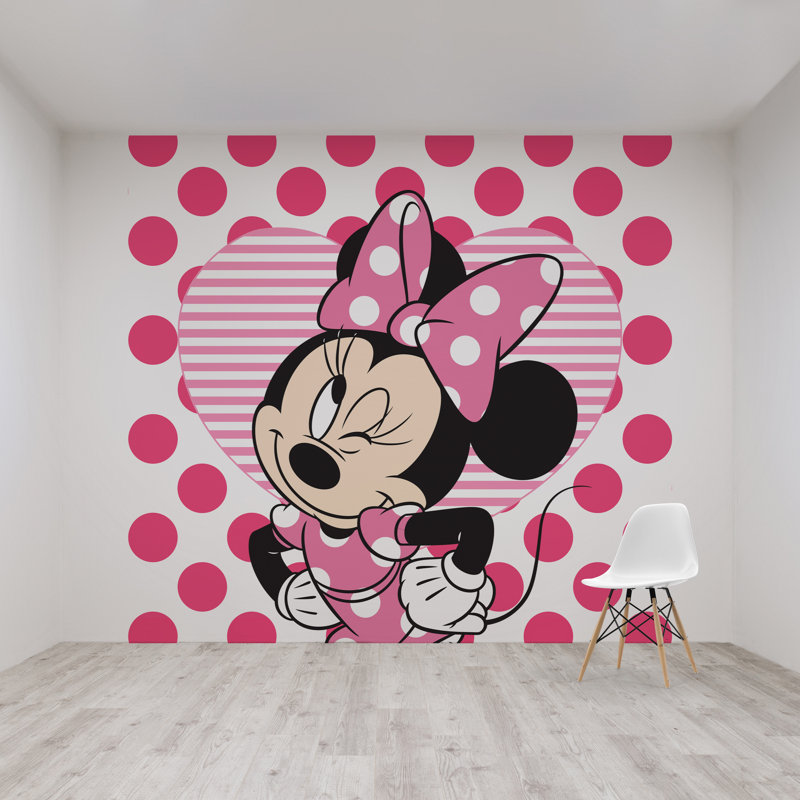 Disney Minnie Mouse with Hearts Wall Mural