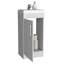 Meuble-lavabo de salle de bain 16 po avec lavabo en résine blanche, poignée en métal et tablette intérieure - armoire à porte simple (armoire à particules
