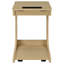 Table d'appoint en forme de C avec roulettes en chêne clair Ralston-481569721